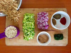 Easy Chickpea Veggie Burger ingredients