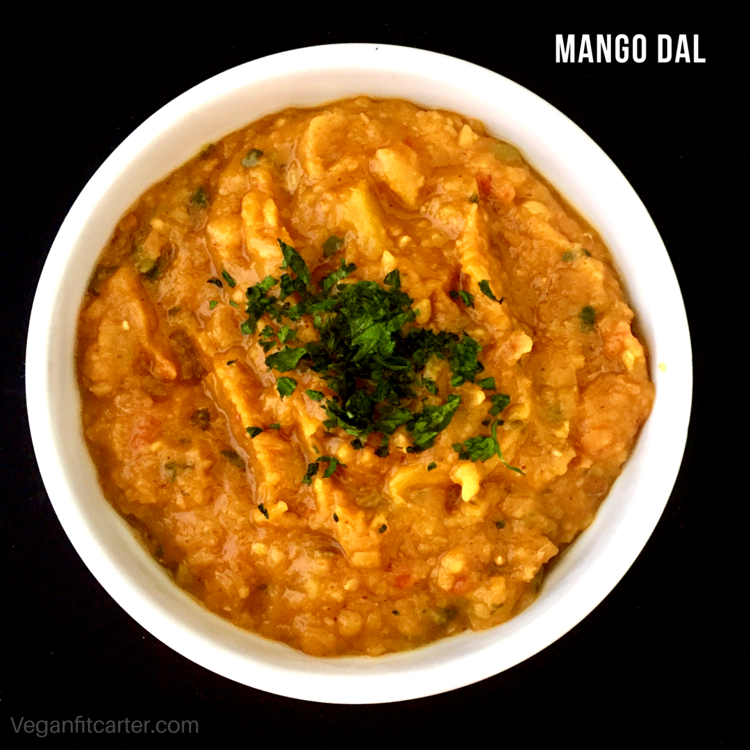 Bowl of Mango Dal Indian Style Split Peas with Mango courtesy of Vegan Fit Carter