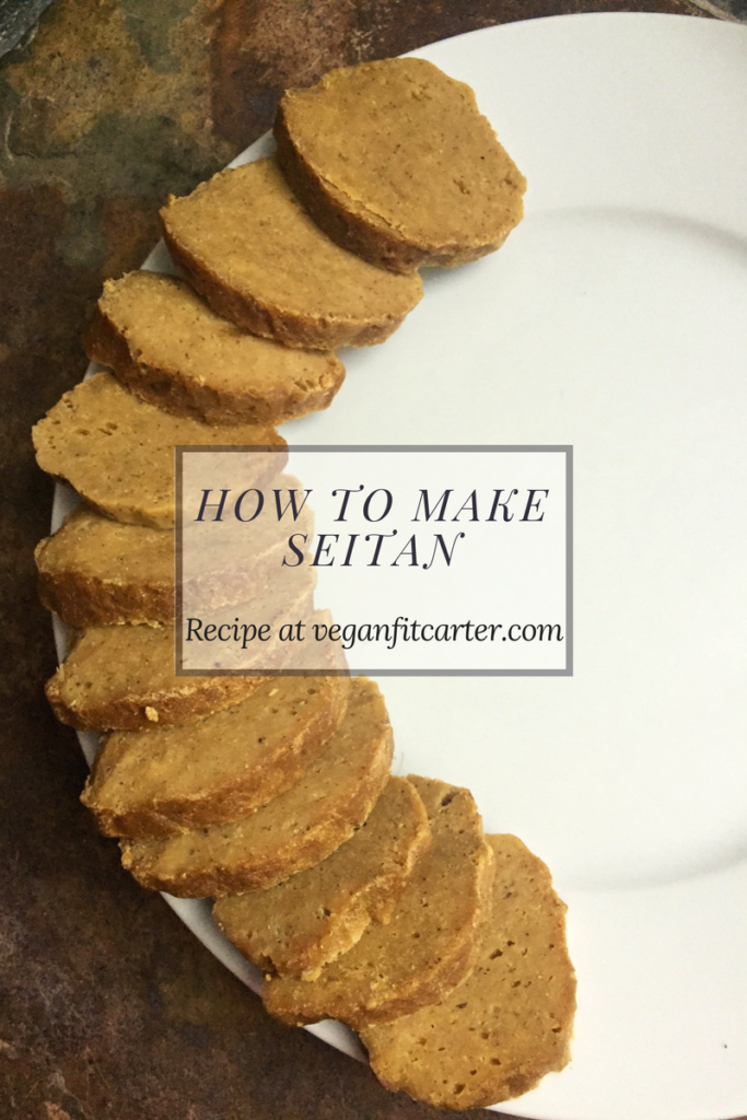 How to Make Seitan meat substitute tutorial pinterest courtesy of Vegan Fit Carter