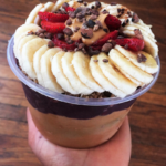 Loaded Peanut Butter Acai Bowl recipe 3 courtesy of Vegan Fit Carter watermark no title
