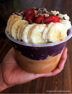 Loaded Peanut Butter Acai Bowl recipe 4 courtesy of Vegan Fit Carter