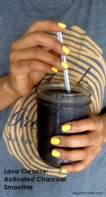 Lava Cleanse Activated Charcoal Smoothie courtesy of Vegan Fit Carter