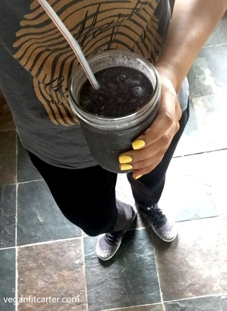 Lava Cleanse Activated Charcoal Smoothie photo courtesy of Vegan Fit Carter