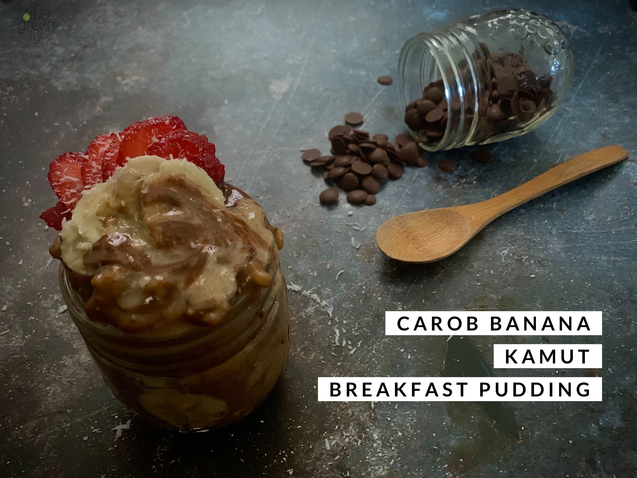 Carob Banana Kamut Breakfast Pudding 1 courtesy of That Green Lyfe