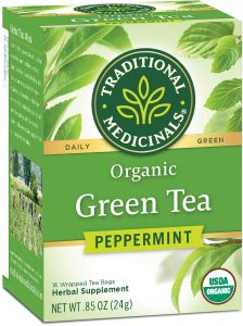green tea with mint for fasting