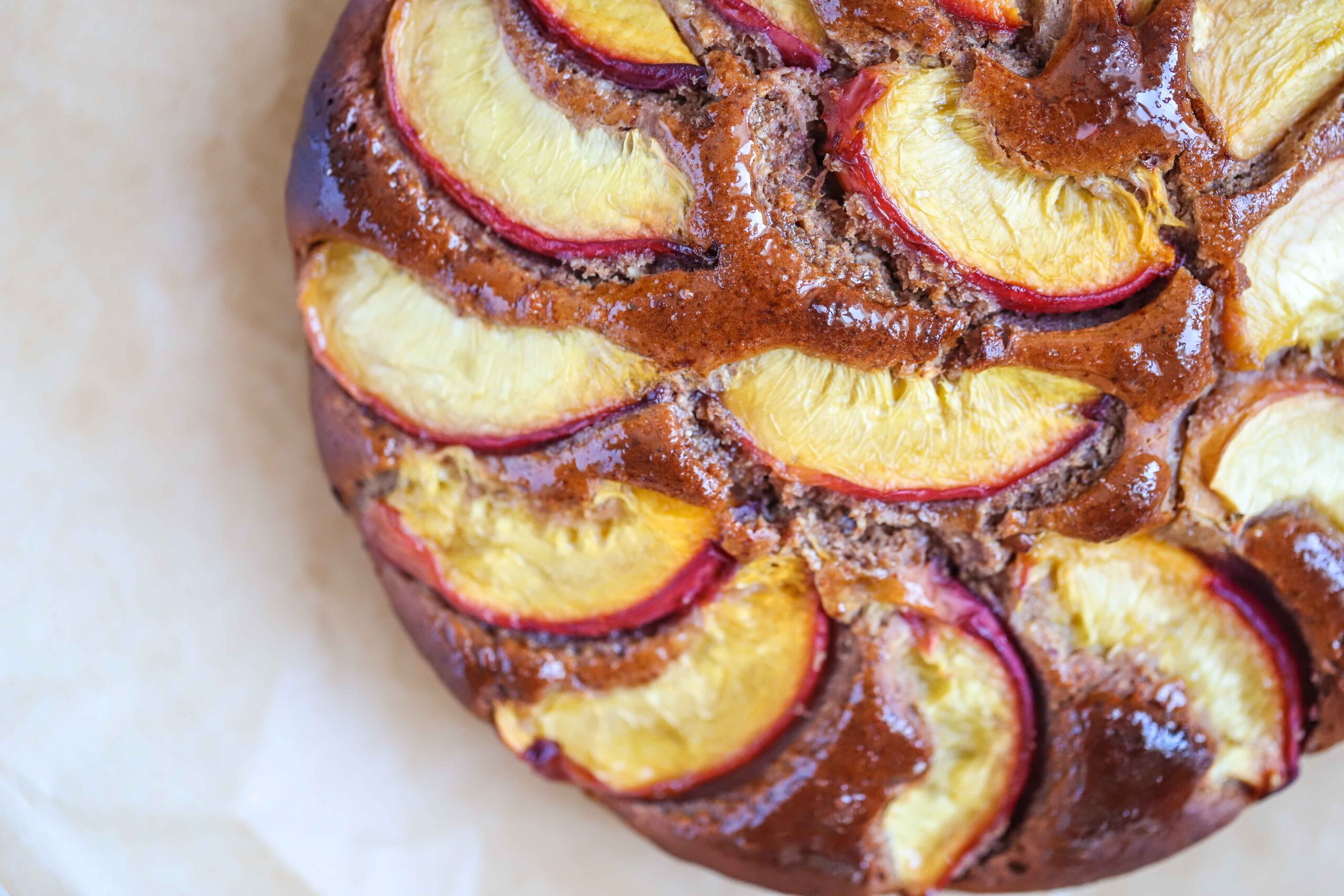 Super Moist Almond Peach Cake (Macros Included)