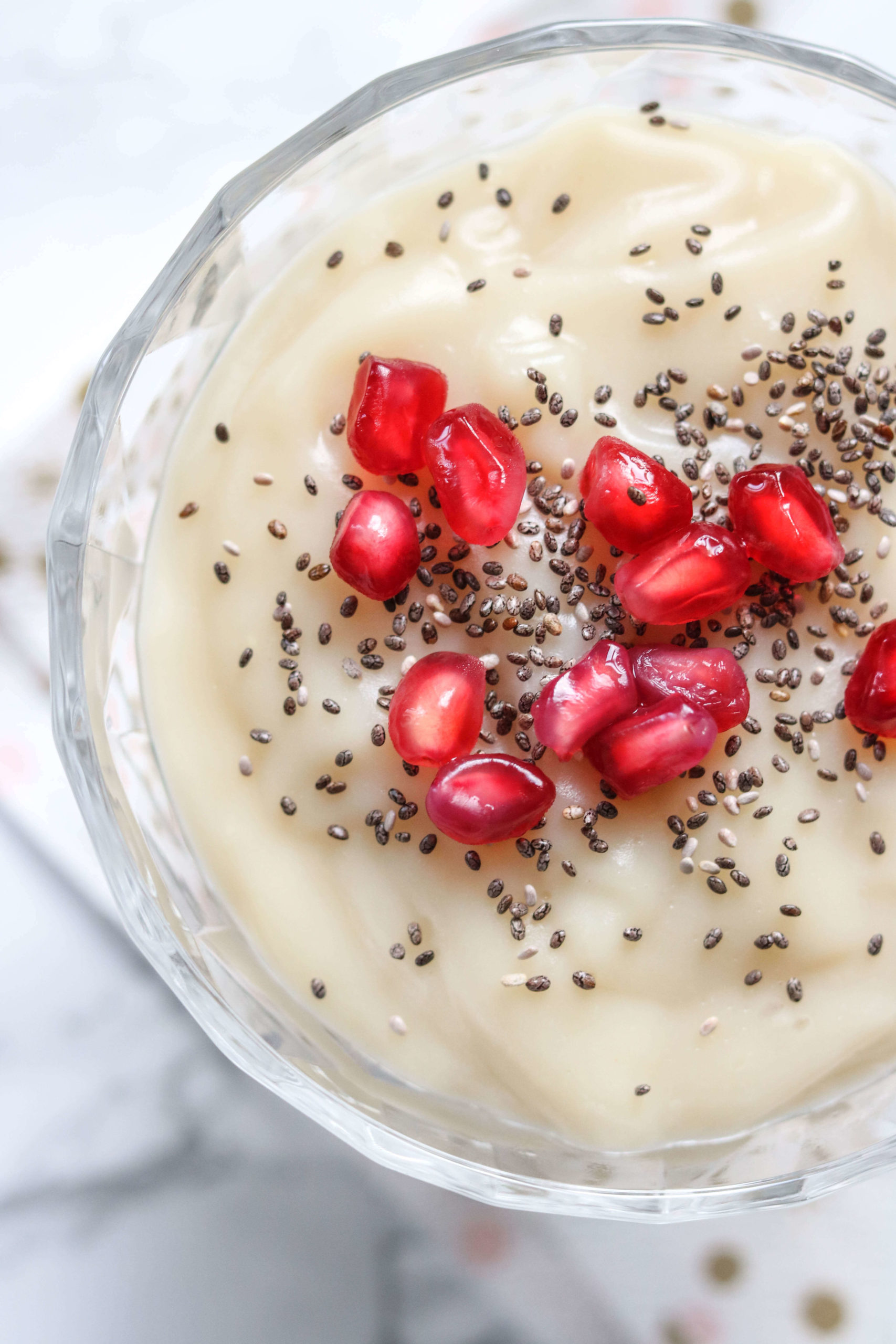 Creamy Coconut-Banana Millet Custard recipe courtesy of That Green Lyfe