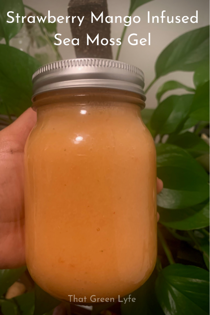 Strawberry Mango Fruit Infused Sea Moss Gel recipe courtesy of That Green Lyfe