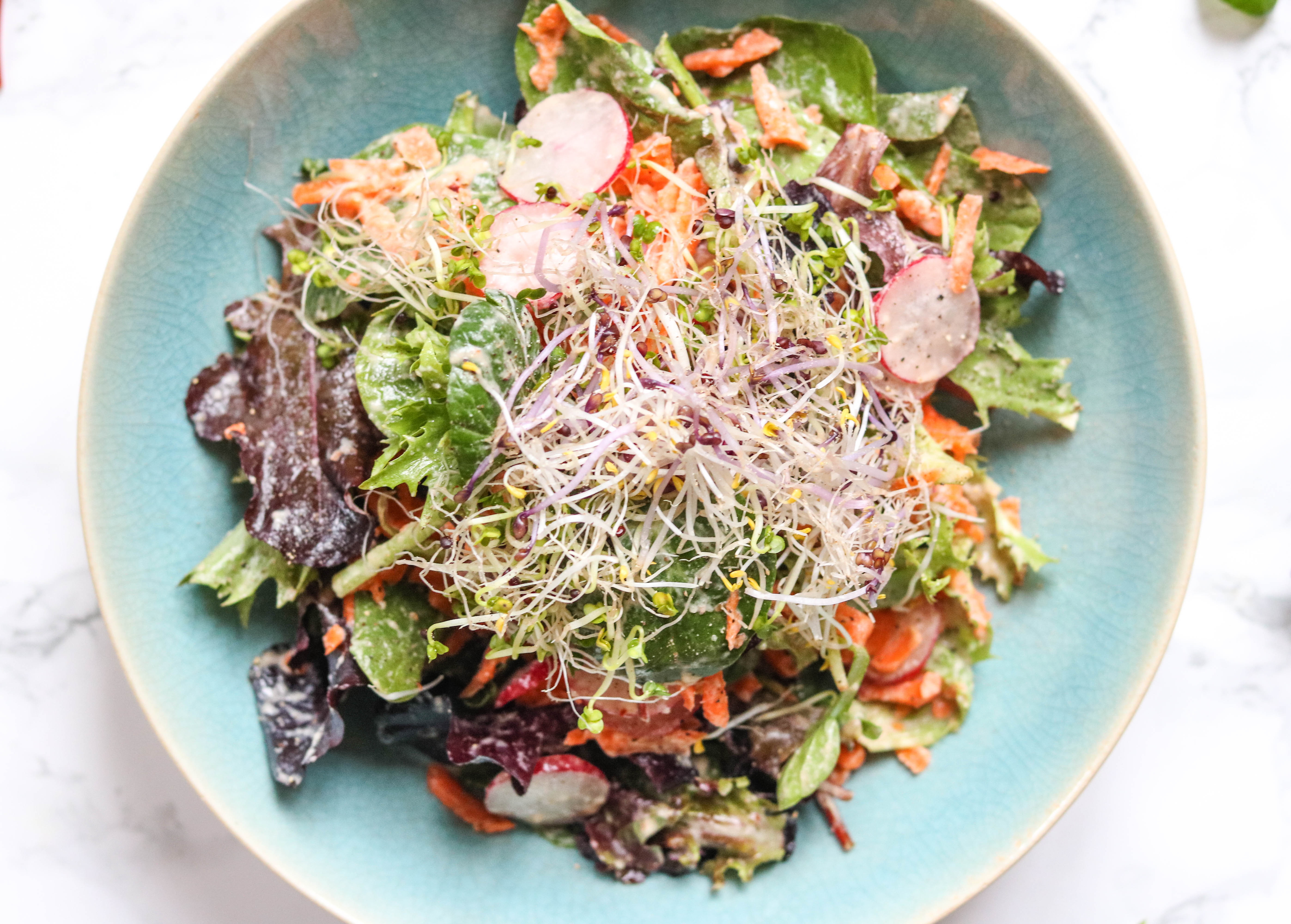 Superfood Tahini Salad recipe courtesy of That Green Lyfe