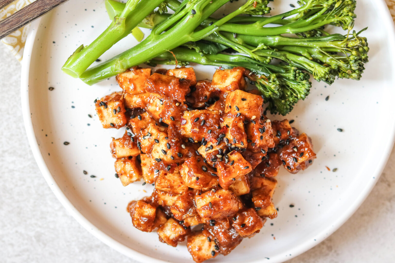 Low-Carb Tofu in Peanut Sauce | Macros Included | That Green Lyfe