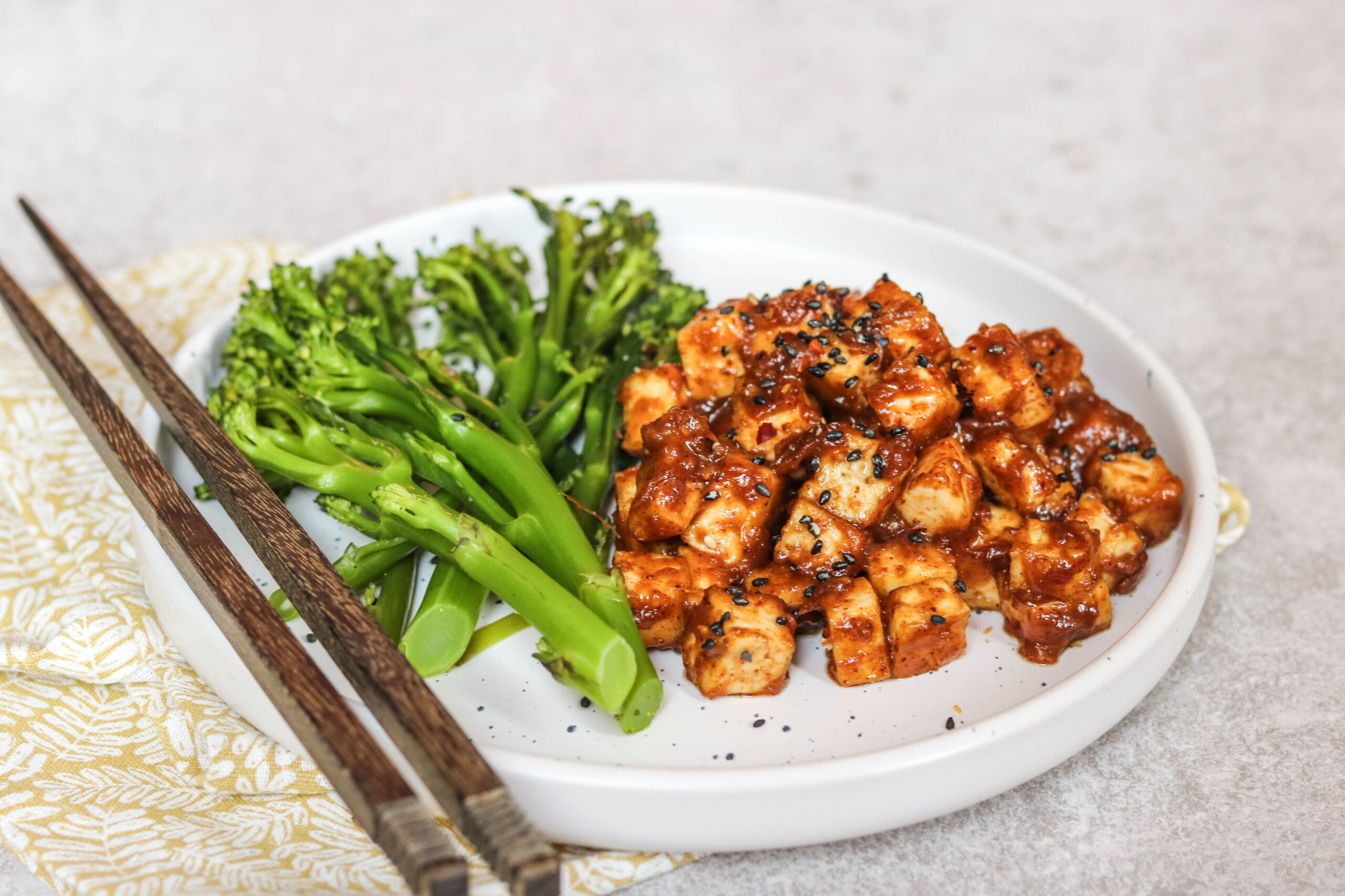 Tofu in Peanut Sauce - Macros Included - recipe courtesy of That Green Lyfe