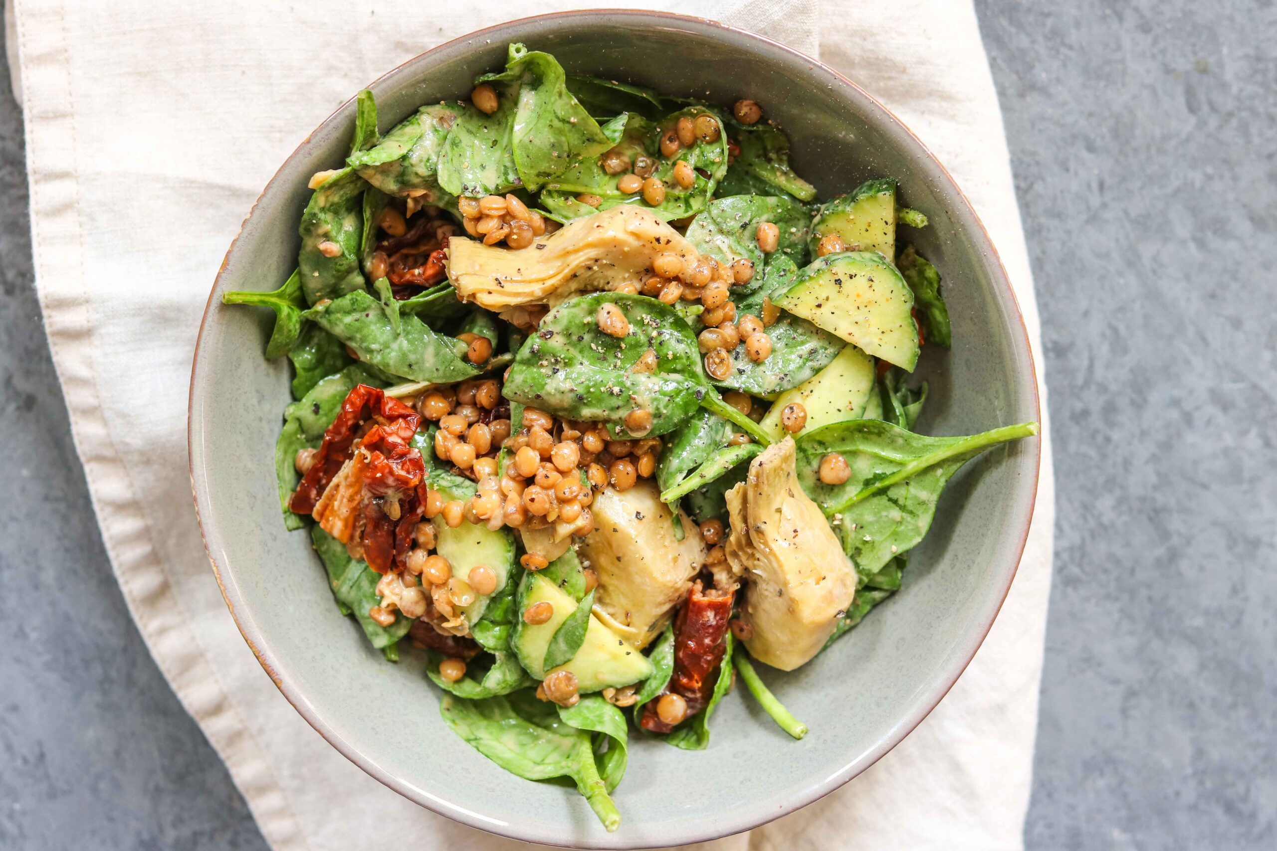 Sundried Tomato and Tahini Salad courtesy of That Green Lyfe